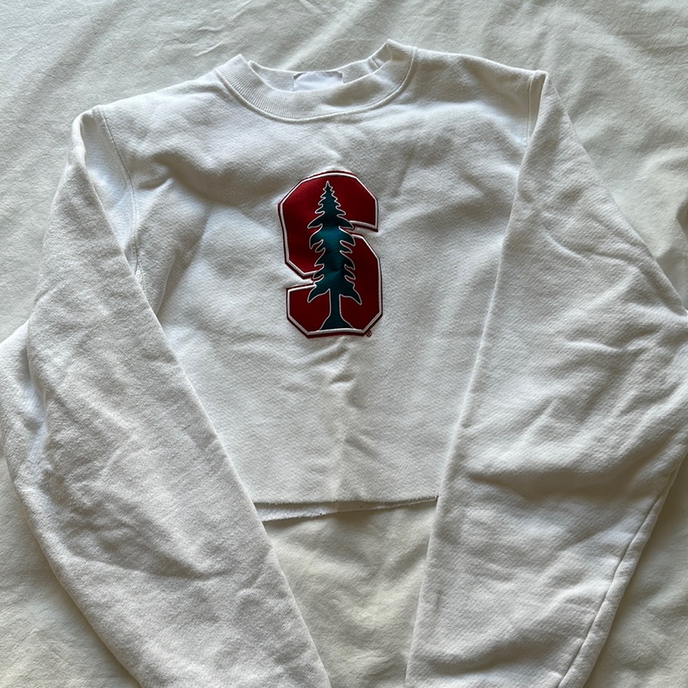 Champion Cropped Collegiate Crewneck Sweater (Stanford University) 🌲❤️
